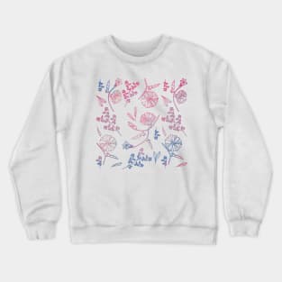 lowkey bisexual flower pattern Crewneck Sweatshirt